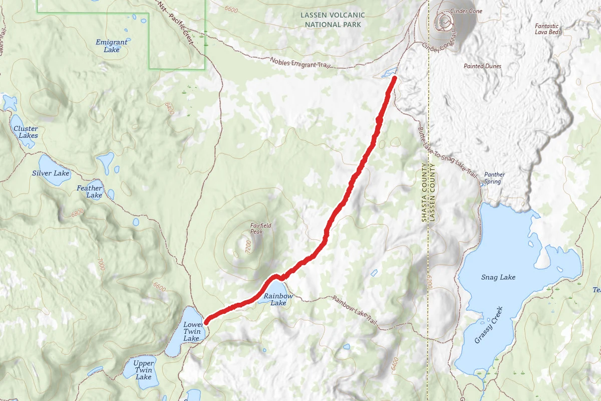 Rainbow Lake to Nobles Trail