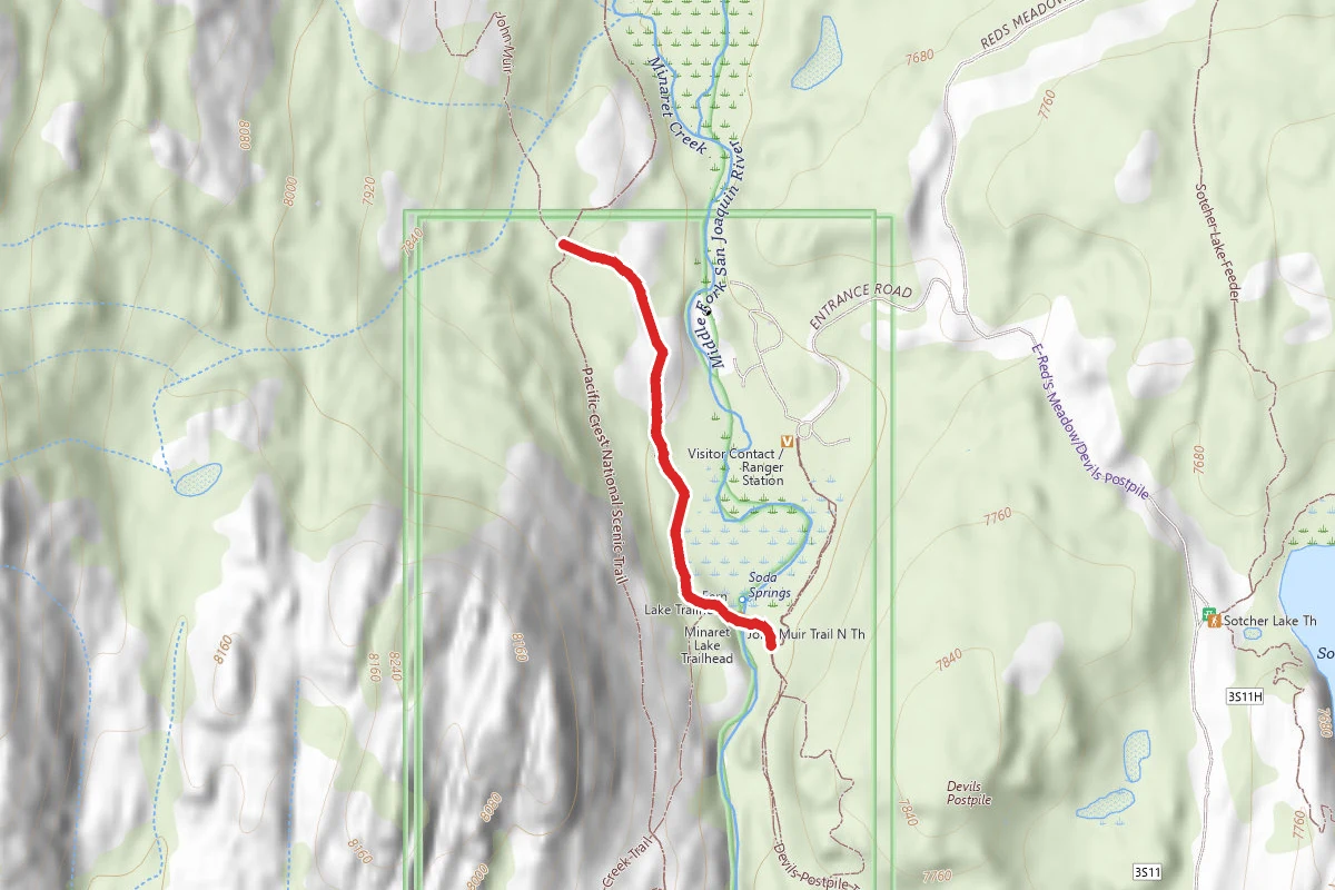 Minaret Falls Trail