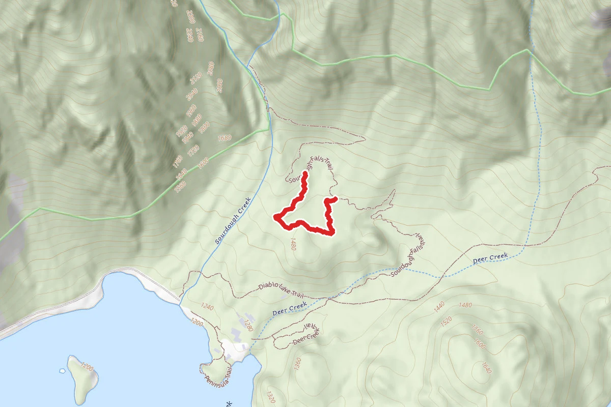 Sourdough Falls Trail Lower Loop