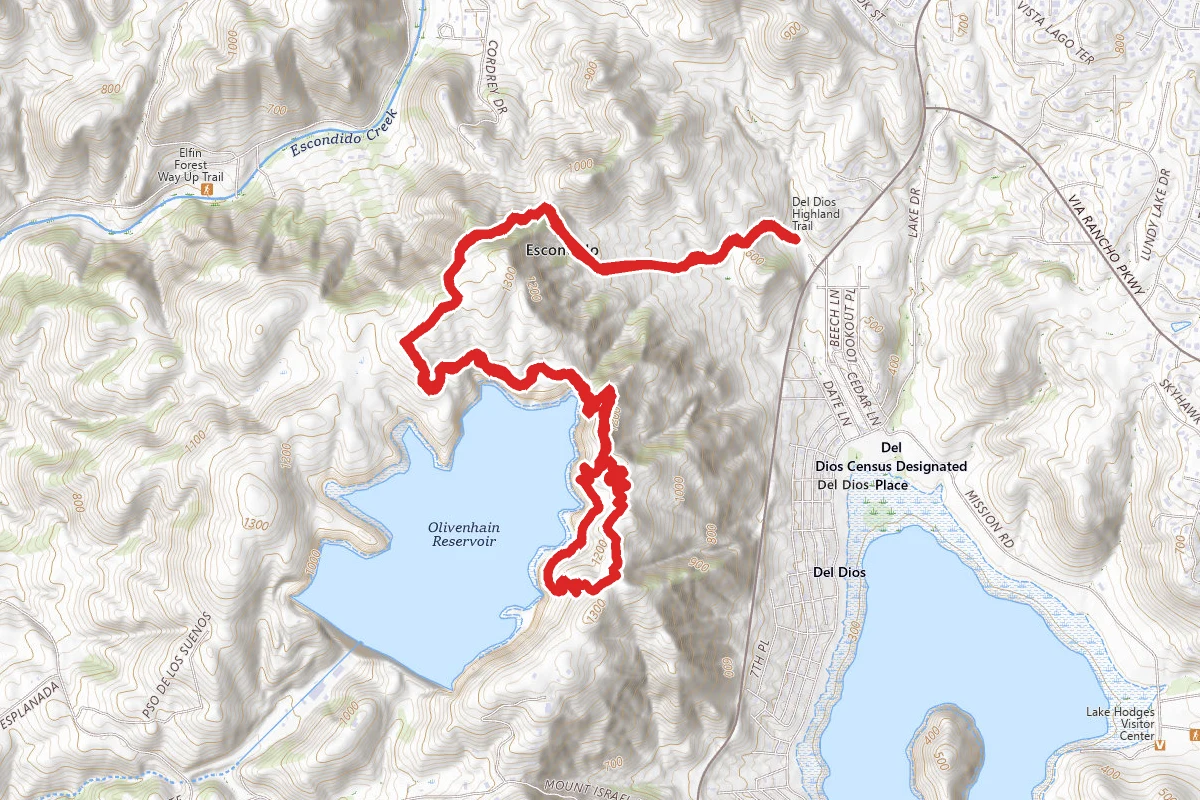 Olivehain Reservoir Loop