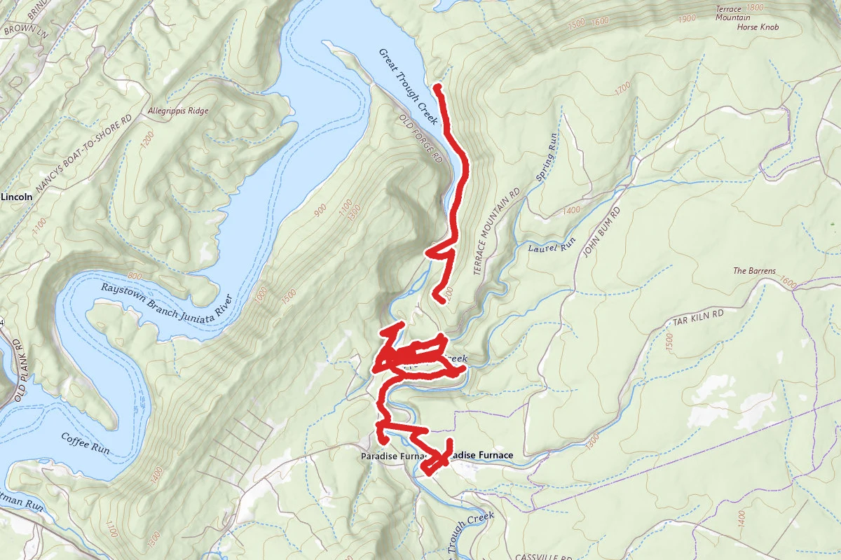 Trough Creek State Park Trails