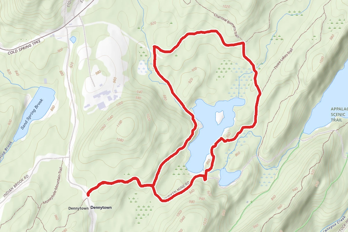 Old Mine Railroad, Charcoal Burners, and 3 Lakes Loop