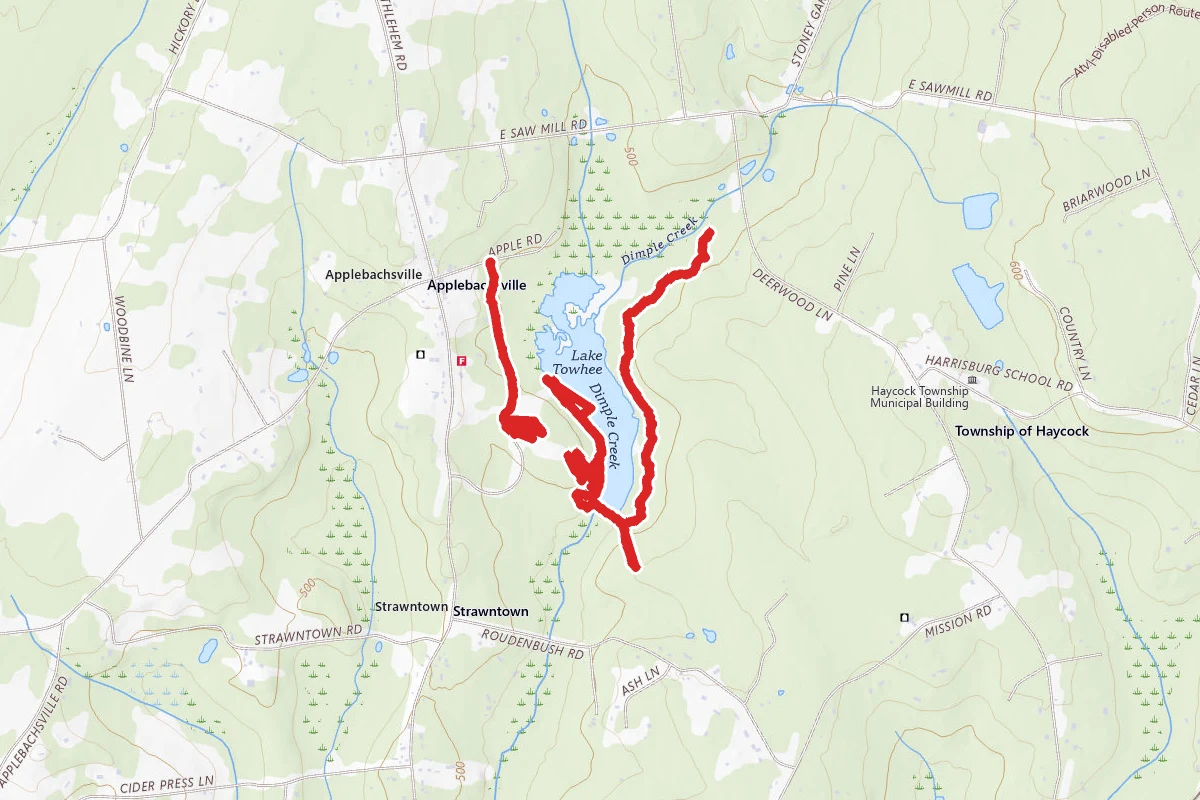 Lake Towhee County Park Trails