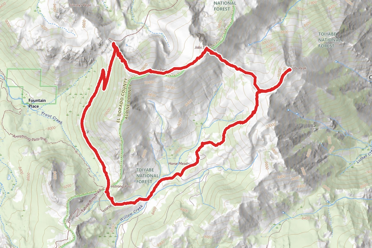 Freel Peak, Job's Sister, and Jobs Peak Loop