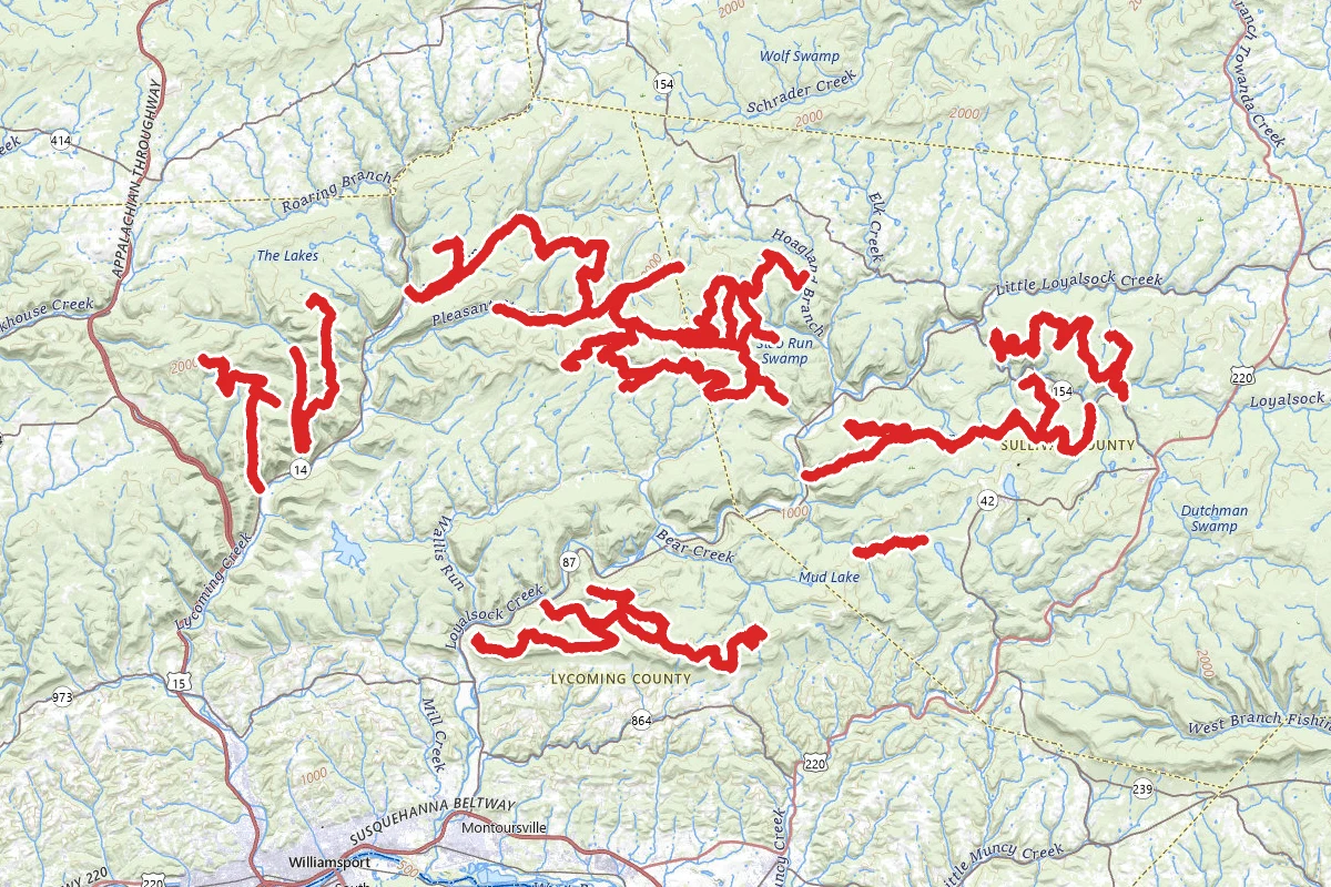 Loyalsock State Forest & Worlds End State Park Snowmobile Trails