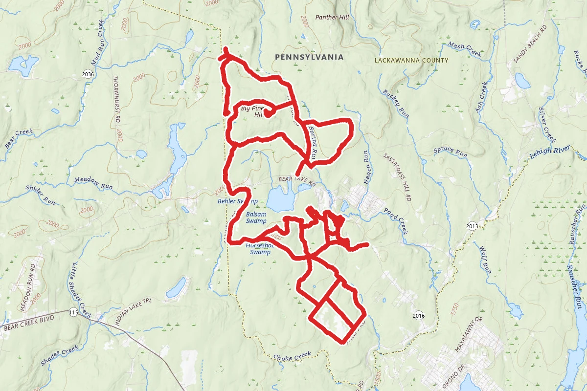 Pinchot State Forest - Thornhurst Snowmobile Trails