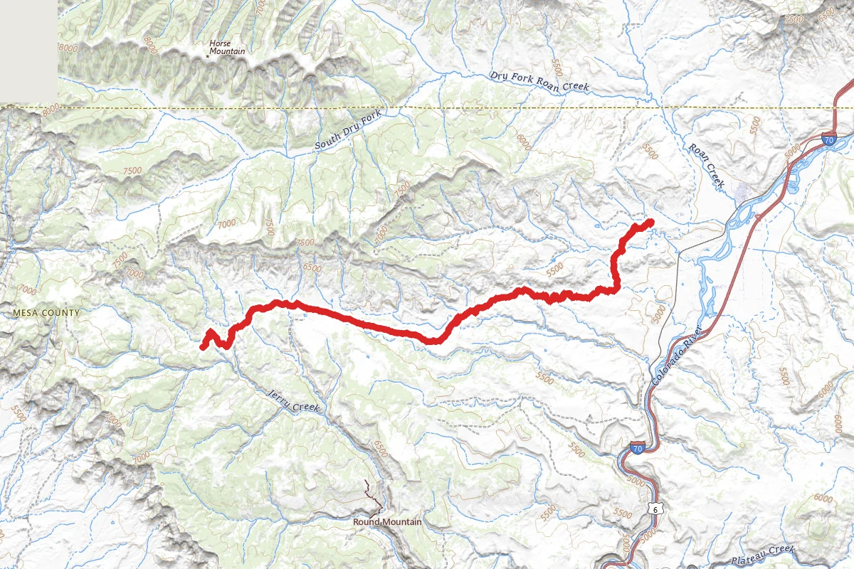 County Road V 2/10 route map