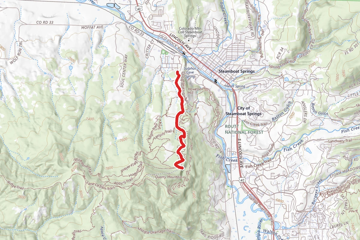 Emerald Mountain via Blackmere Drive and Lane of Pain Trail