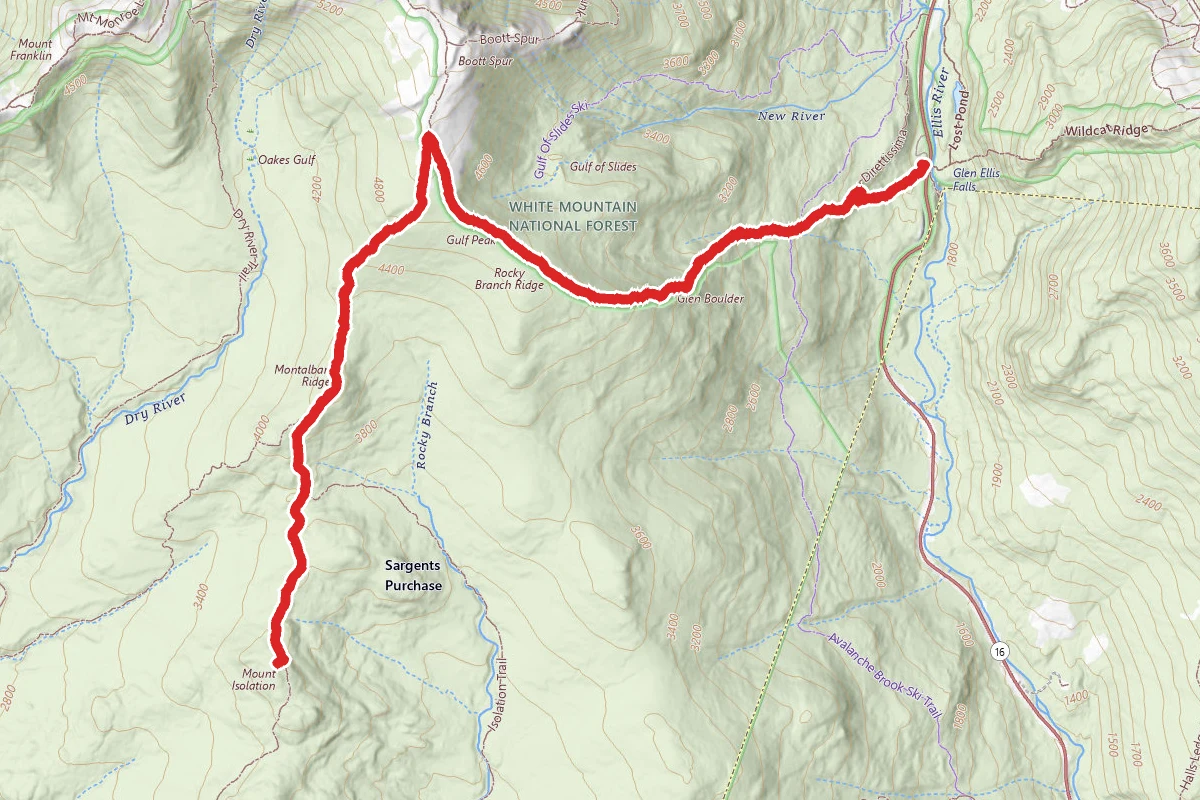 Mount Isolation via Glen Boulder Trail