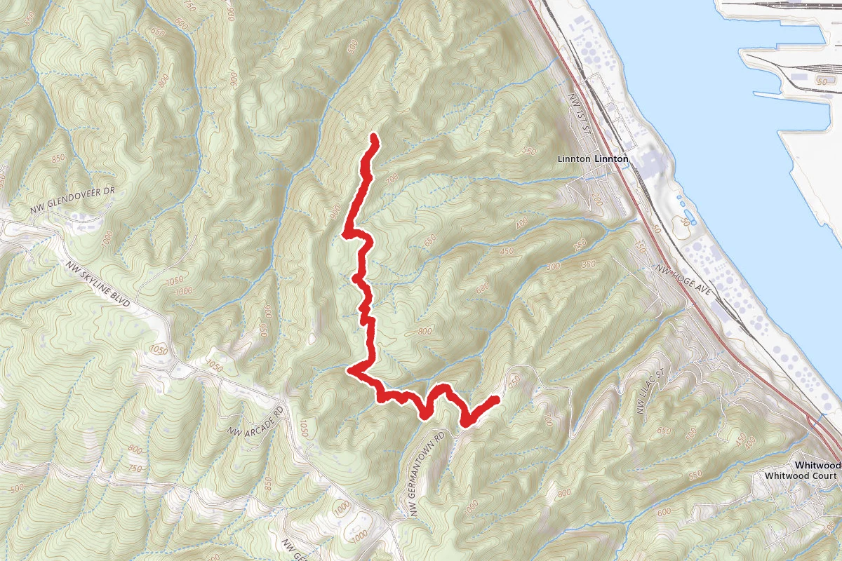 Wildwood Trail to Northwest Newton Road