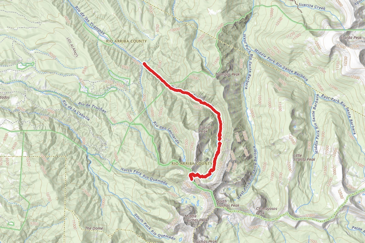 Sheepshead Peak and Trampas Lakes Trail