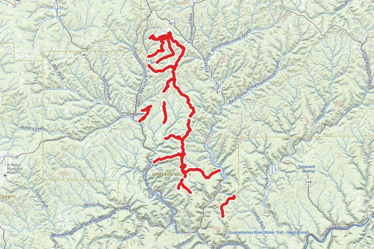 Elk State Forest Snowmobile Trails
