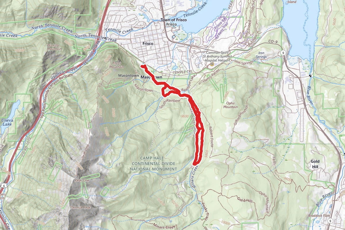 Rainbow Lake, Miners Creek, and Peaks Trail Loop