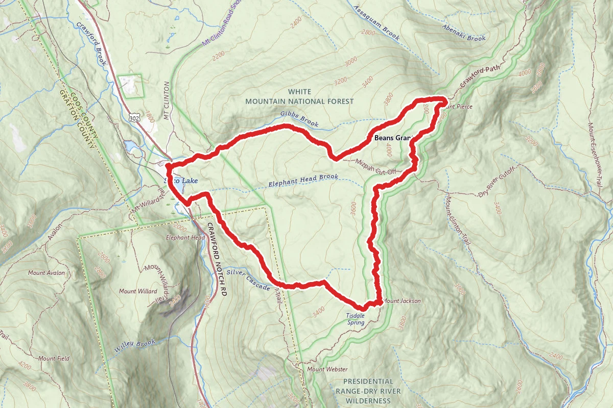 Mount Jackson and Mount Pierce loop