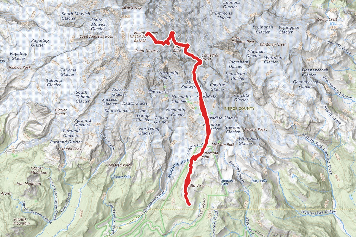 Mount Rainier Standard Summit Route