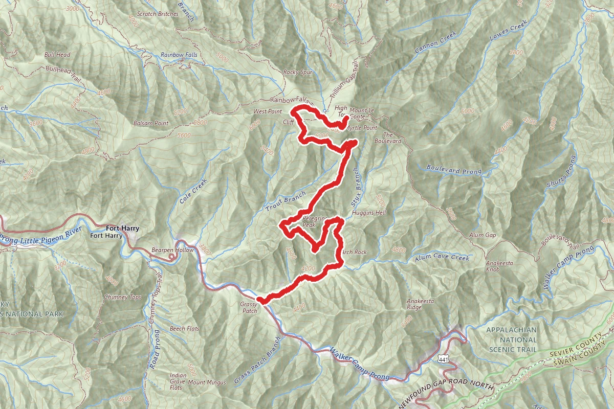 Alum Cave Trail to Mount LeConte