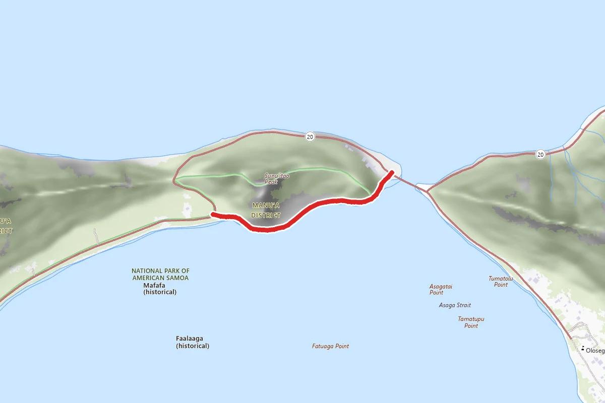 Trail below Sunu’itao Peak