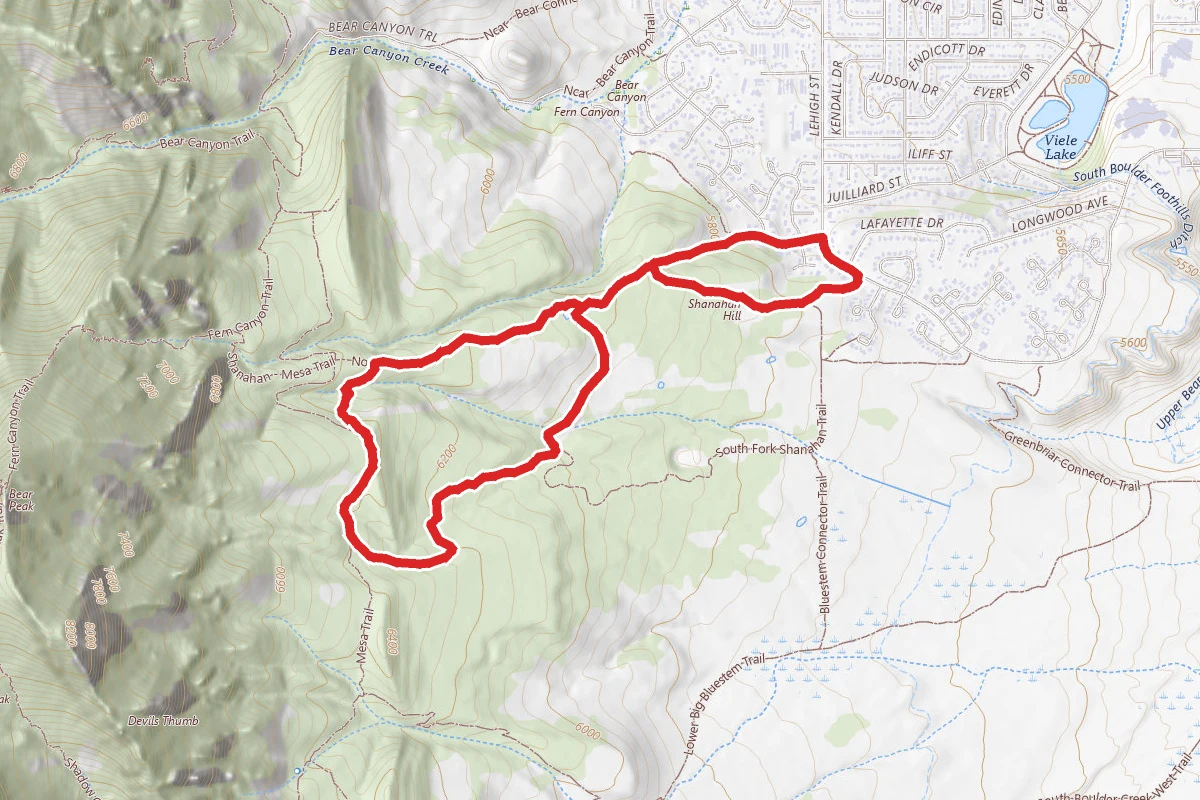 Shanahan - North Fork and Mesa Trail Loop