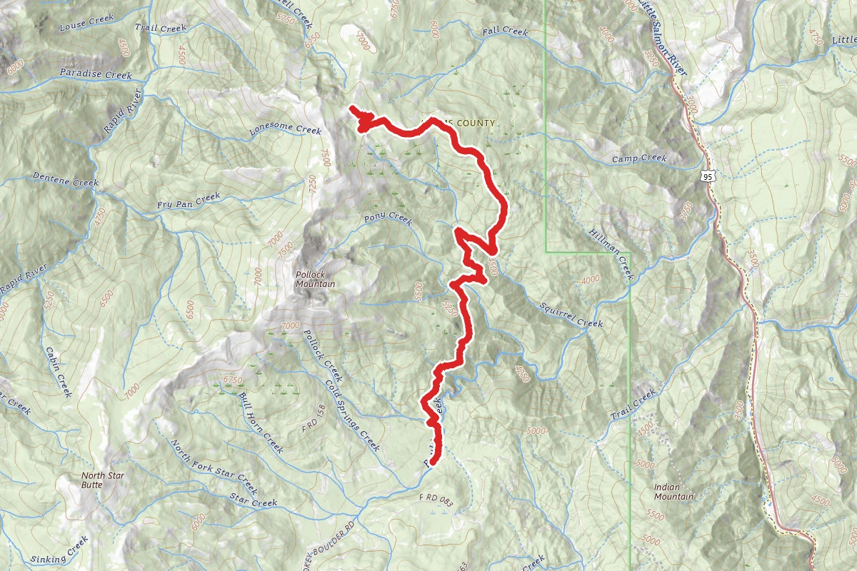 Cow Camp route map