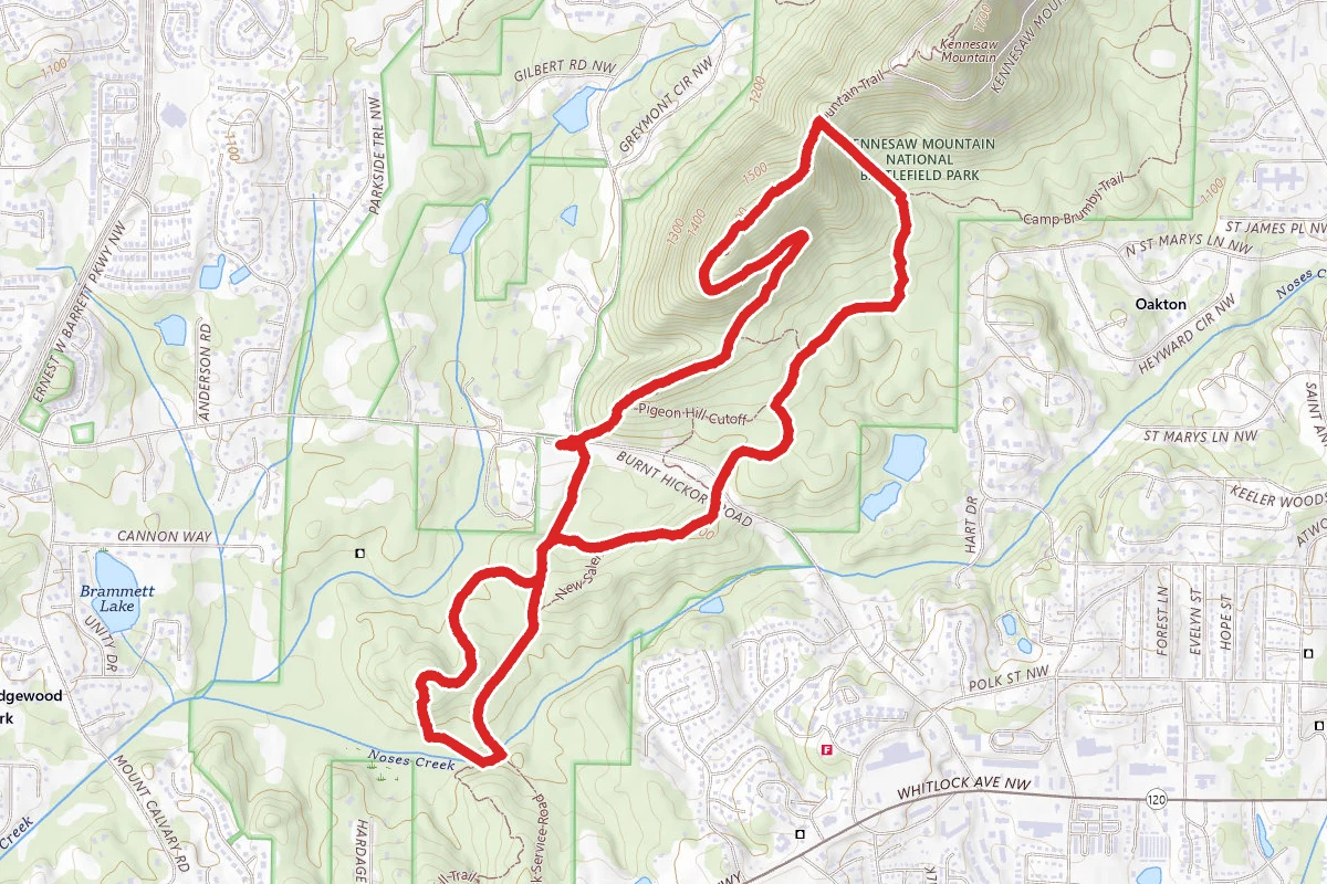Pigeon Hill, Brumby Camp, Hardage Mill and Noses Creek Trail