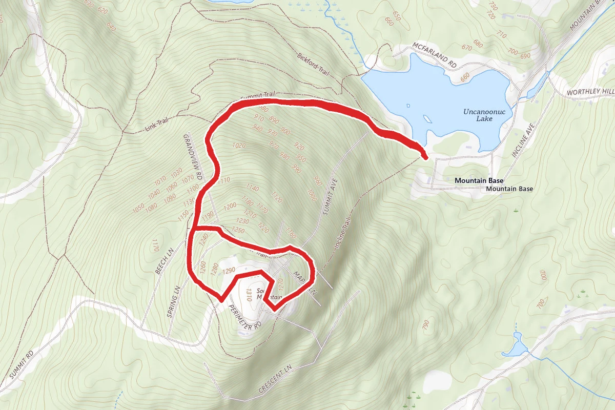South Uncanoonuc via Summit Trail and Walker Trail