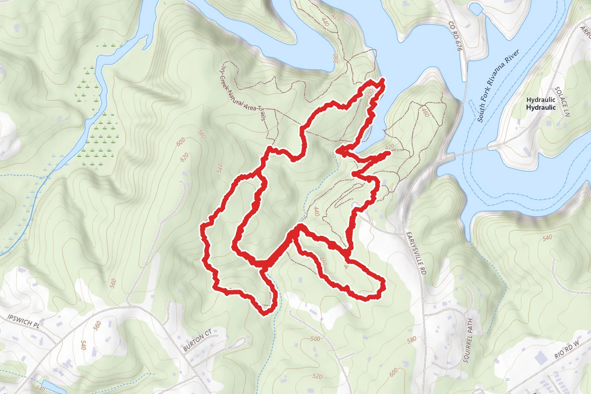 Ivy Creek Park Red, Yellow and Green Trails