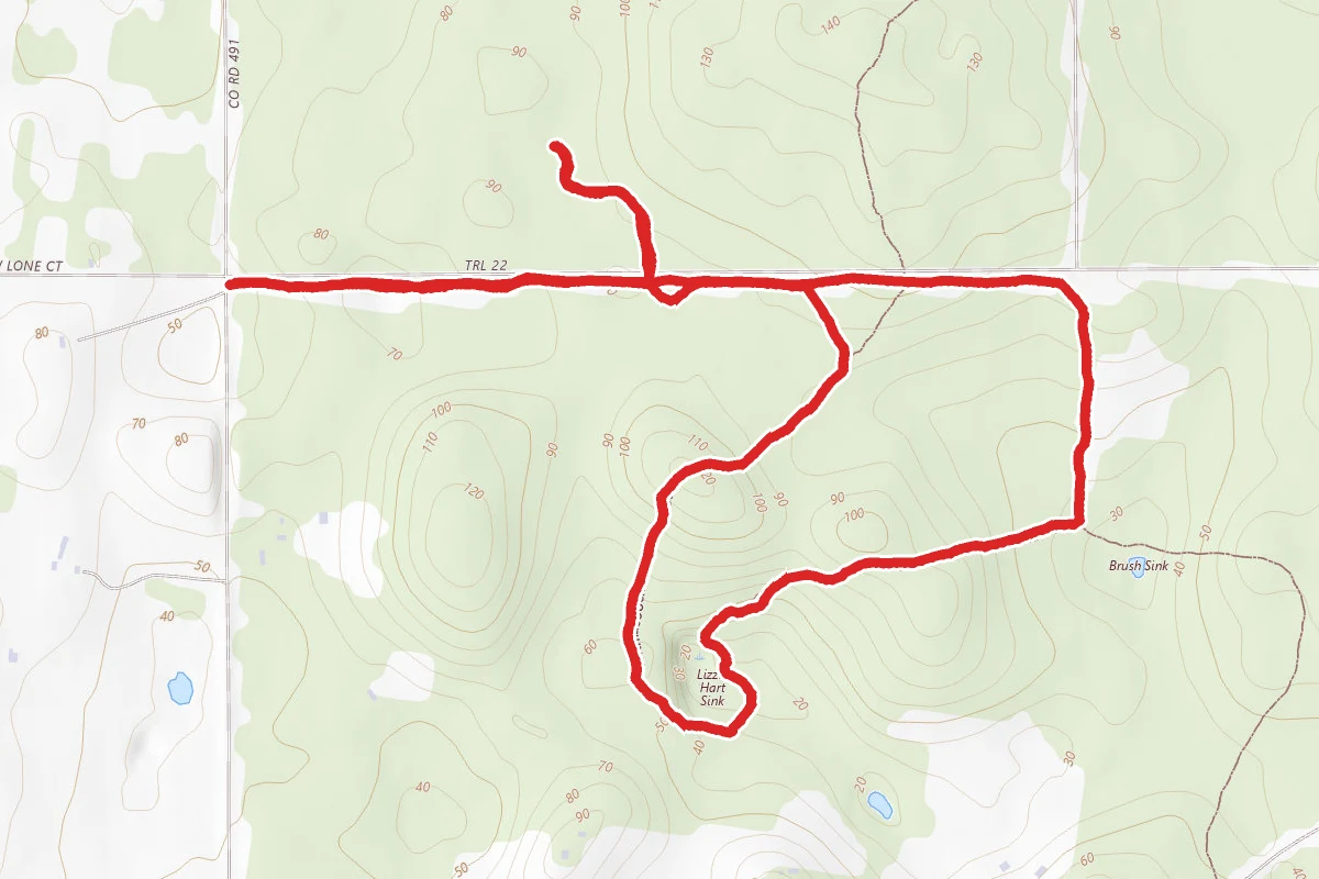 Dames Caves and Lizzie Heart Sink Loop Trail
