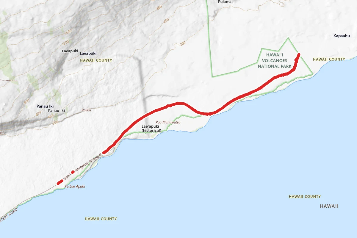 Kalapana Emergency Access Road