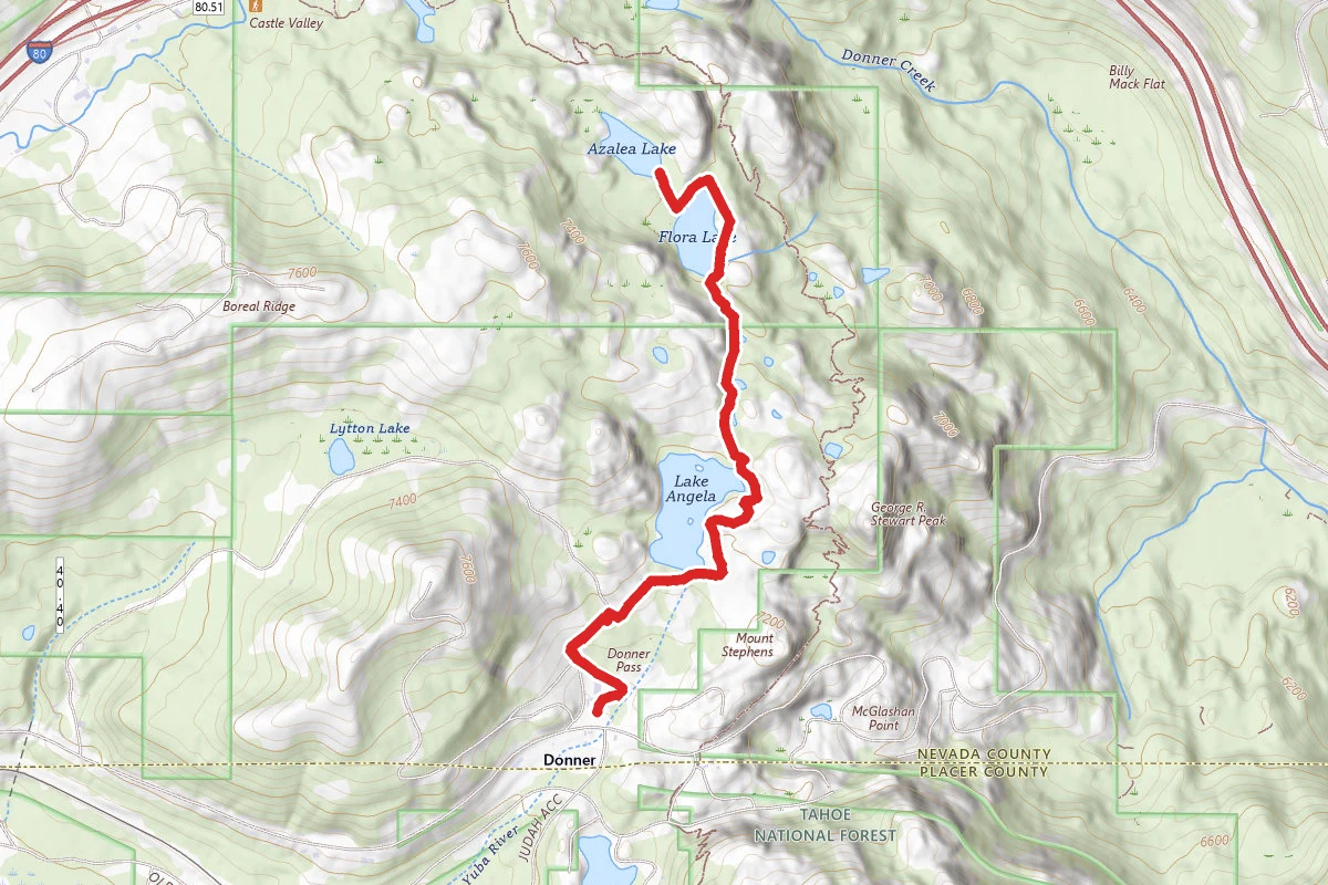Three Lakes From Donner