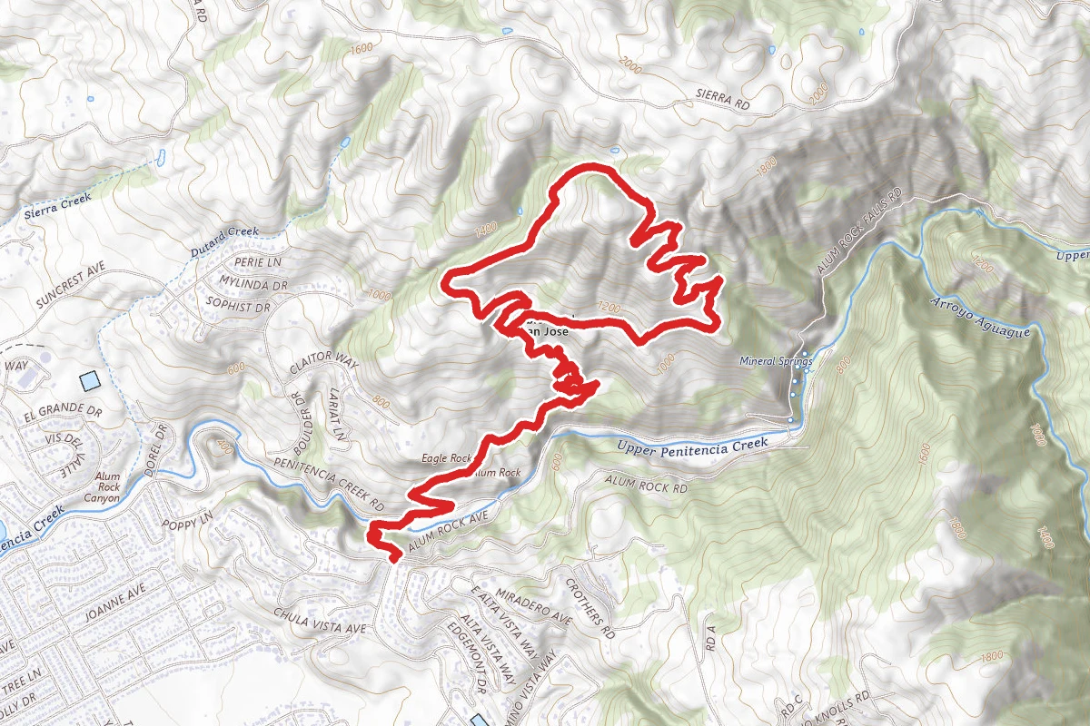 Boccardo Loop Trail via Alum Rock Road