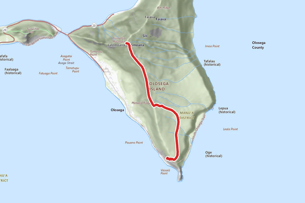 Piumafua Mountain Trail