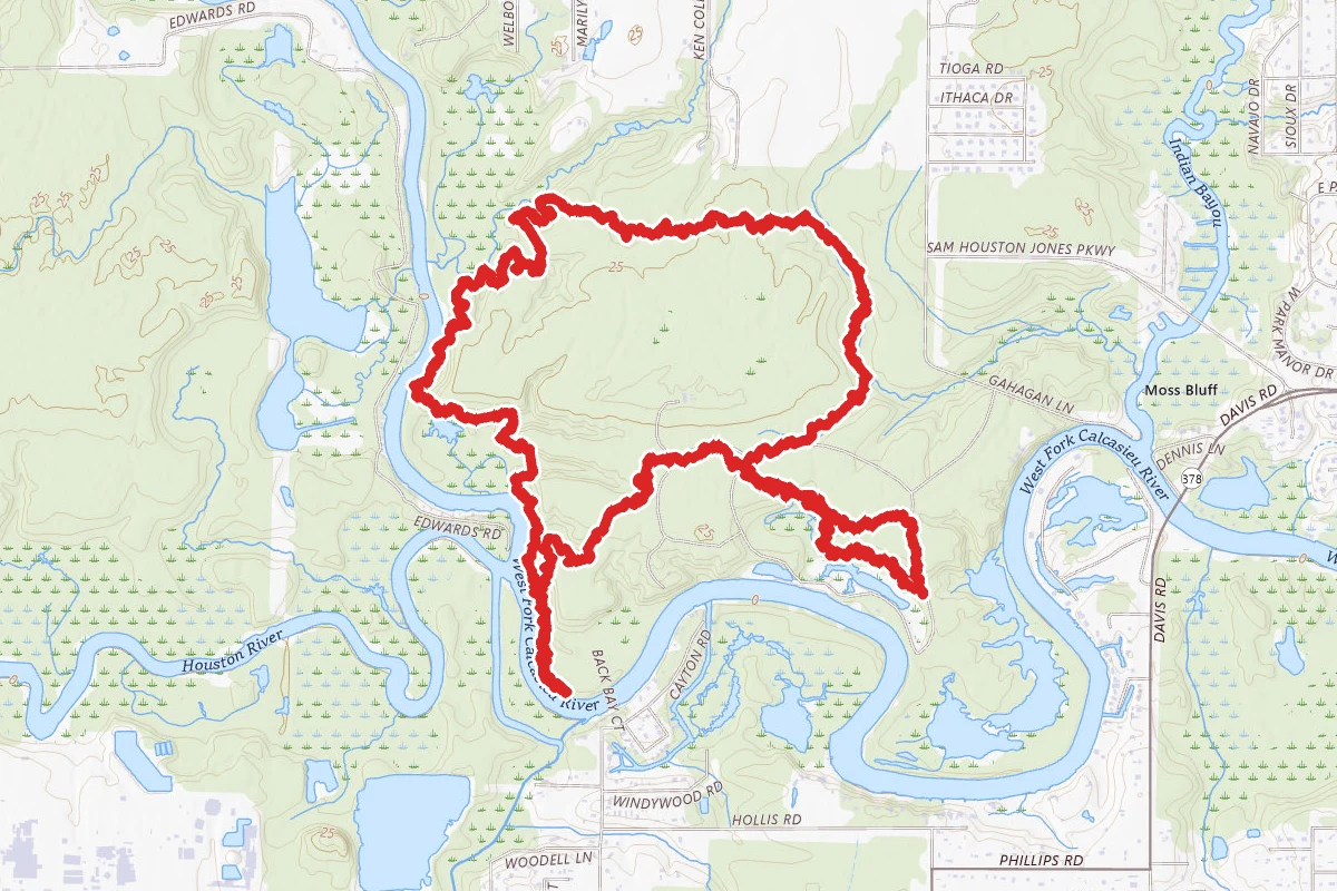 Sam Houston Jones State Park Trail