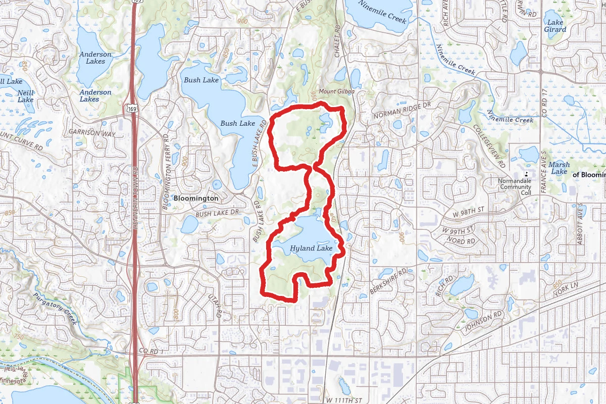 Hyland and Bush Lakes Loop Trail