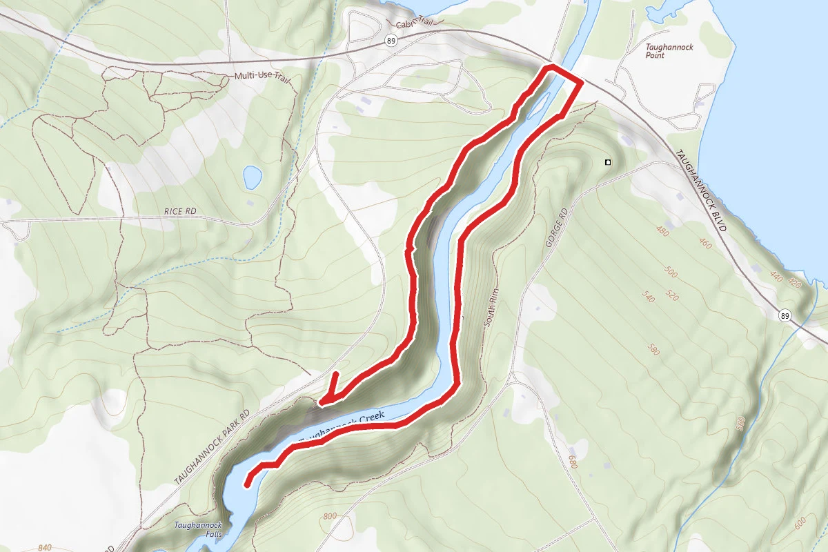 Taughannock Falls via North Rim and Gorge Trail