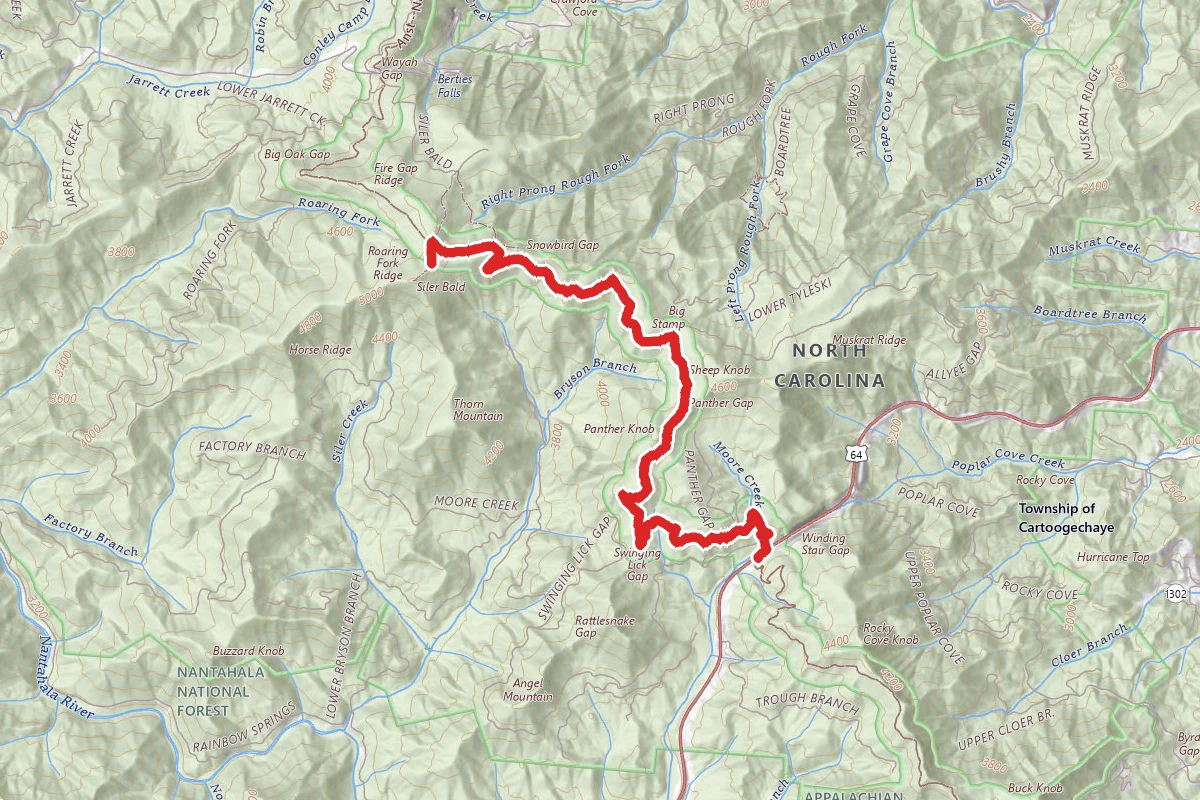 Winding Stair Gap to Siler Bald via Appalachian Trail