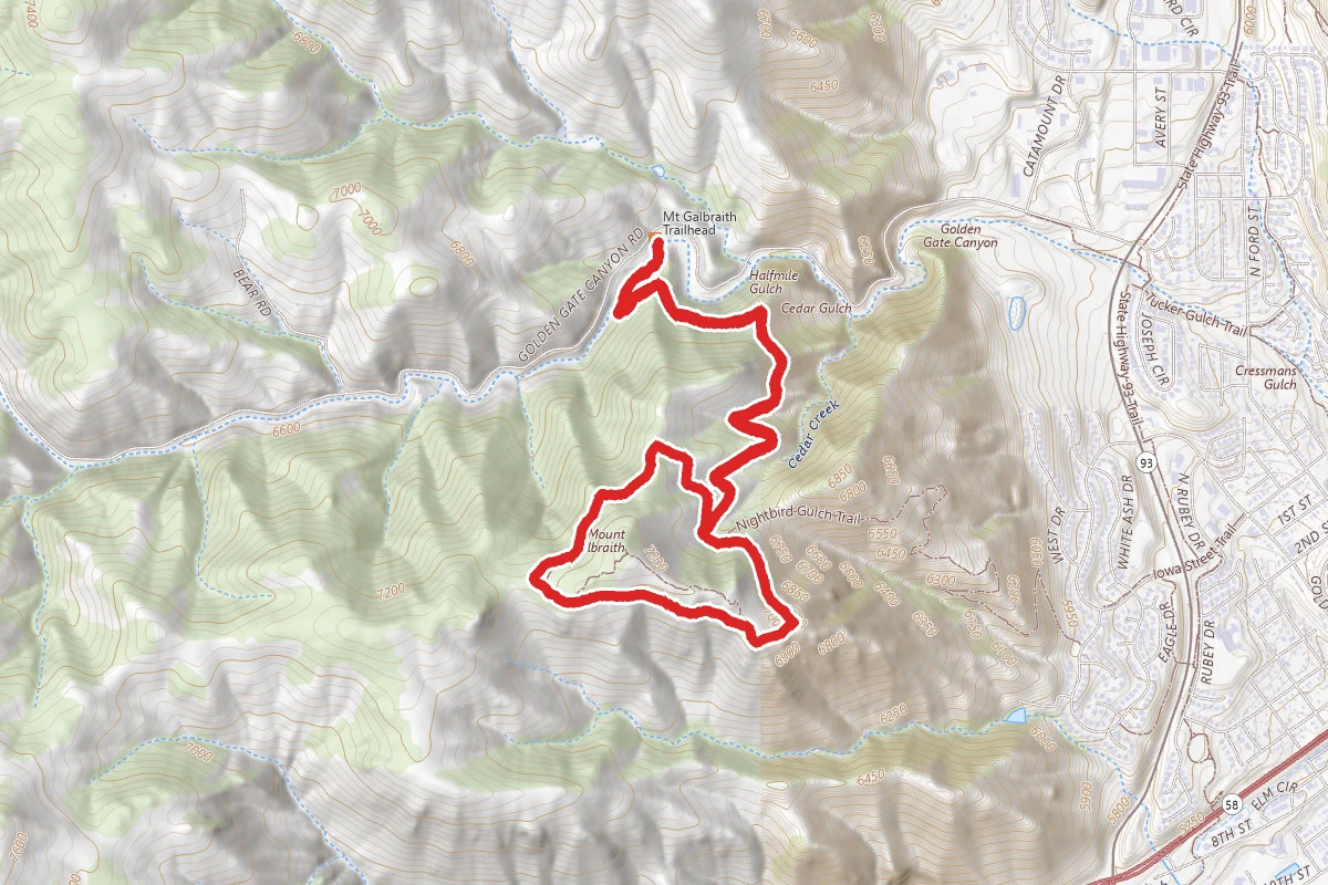 Mount Galbraith Loop via Cedar Gulch Trail