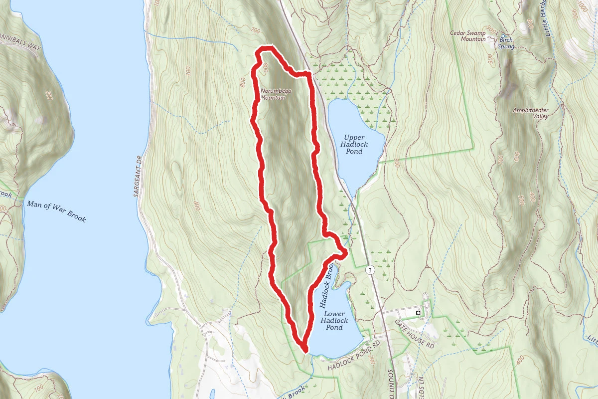 Norumbega Mountain and Hadlock Ponds Loop Trail