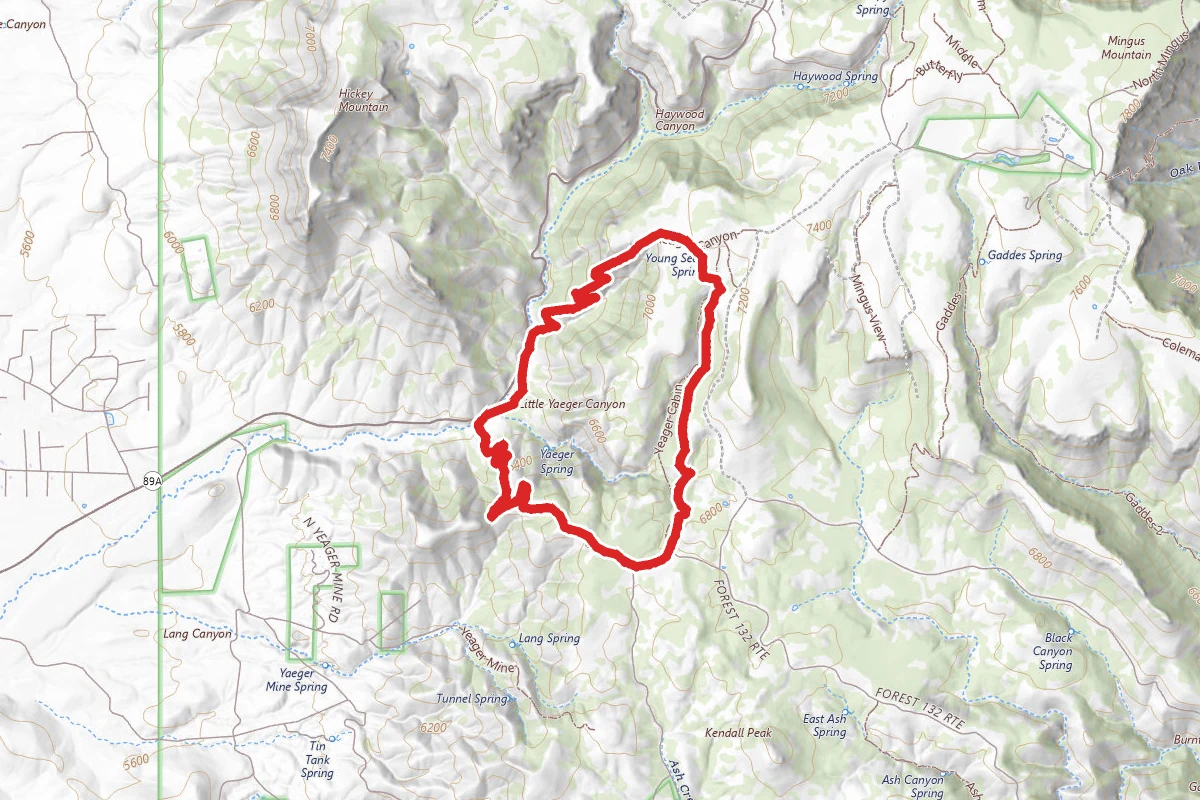 Yaeger Canyon Loop Trail