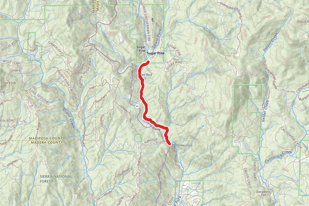 Lewis Creek Falls Trail
