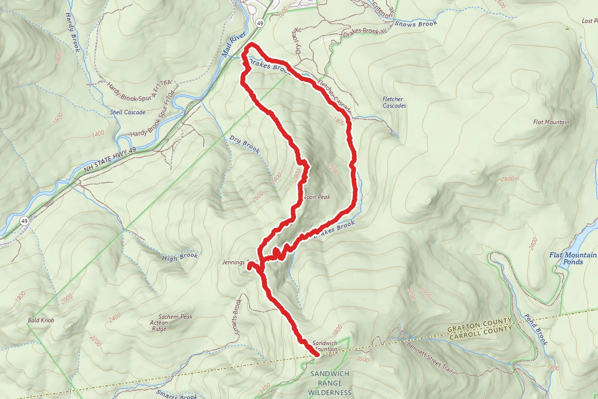 Jennings Peak and Sandwich Mountain Trail Loop