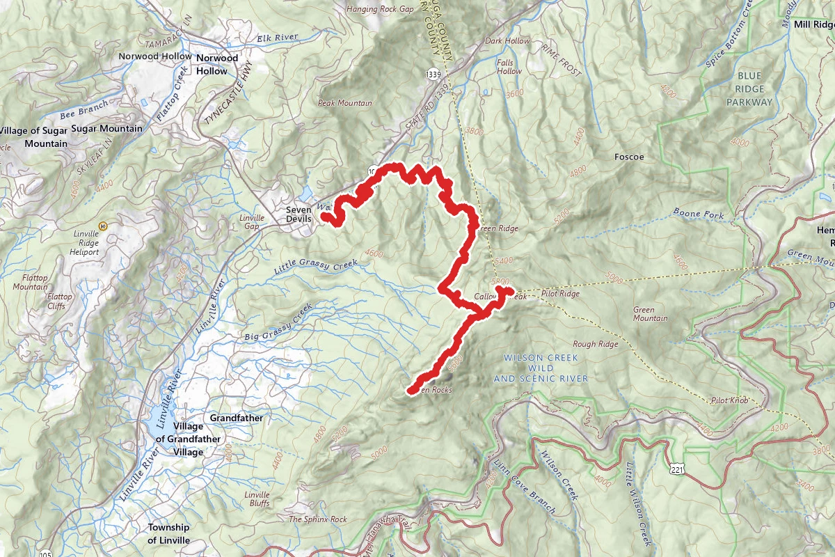 Calloway Peak and MacRae Peak via Profile Trail and Grandfather Trail