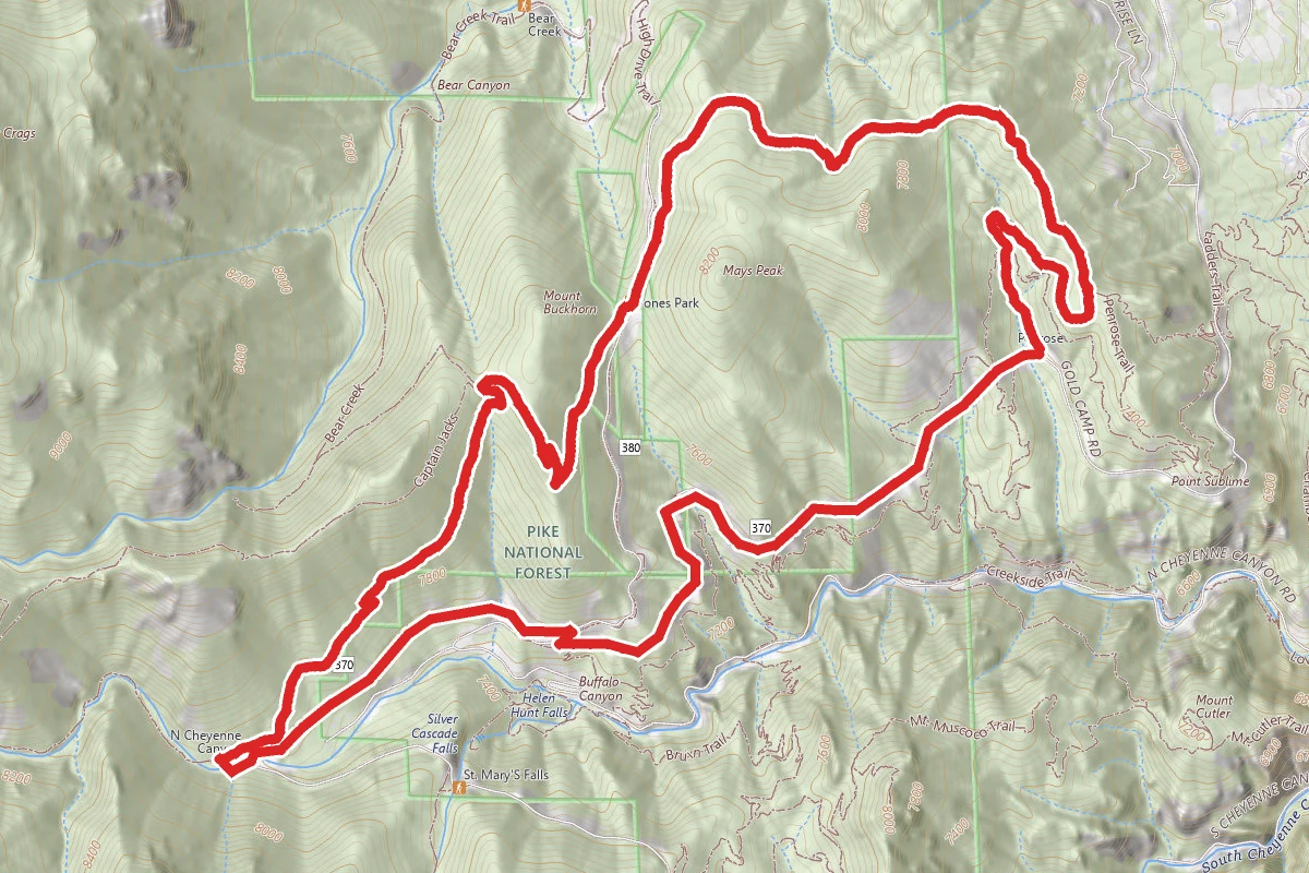 Buckhorn Loop (Captain Jack's Frontside) Trail