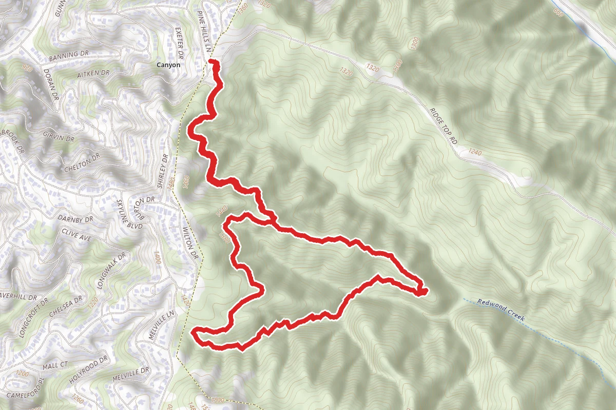 French Trail, Tres Sendas, and West Ridge Trail Loop