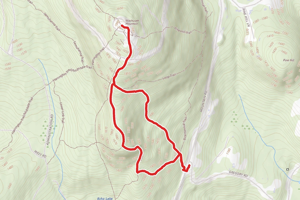 Mountain House Trail to Jack Frost Trail