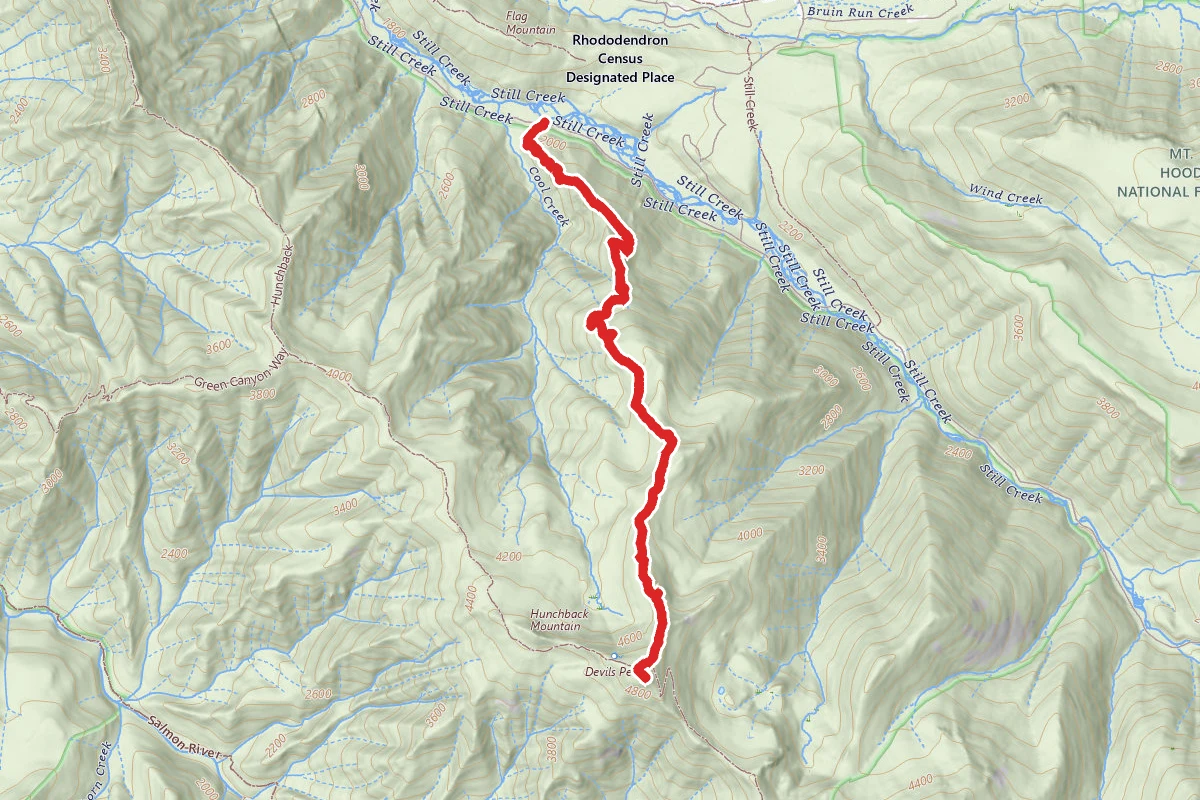 Cool Creek Trail to Devil's Peak