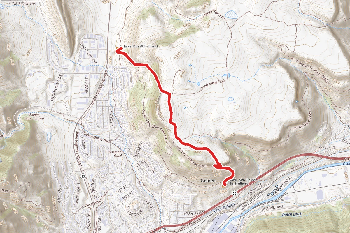 Golden Cliffs Trail
