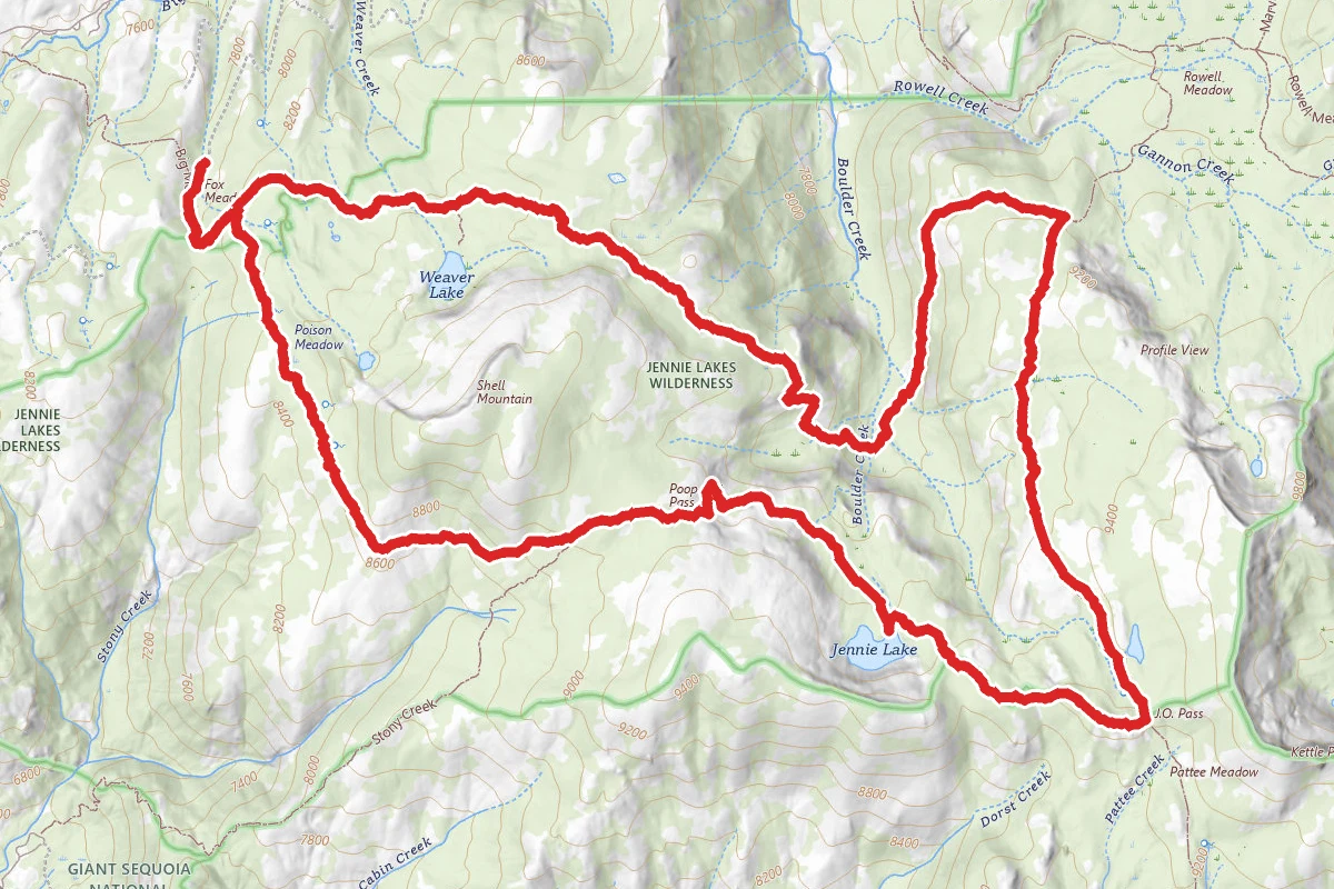 Jennie and Weaver Lakes Loop Trail
