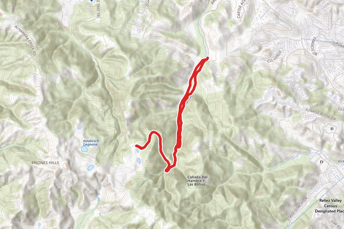 Alhambra Creek Trail to Spengler Trail