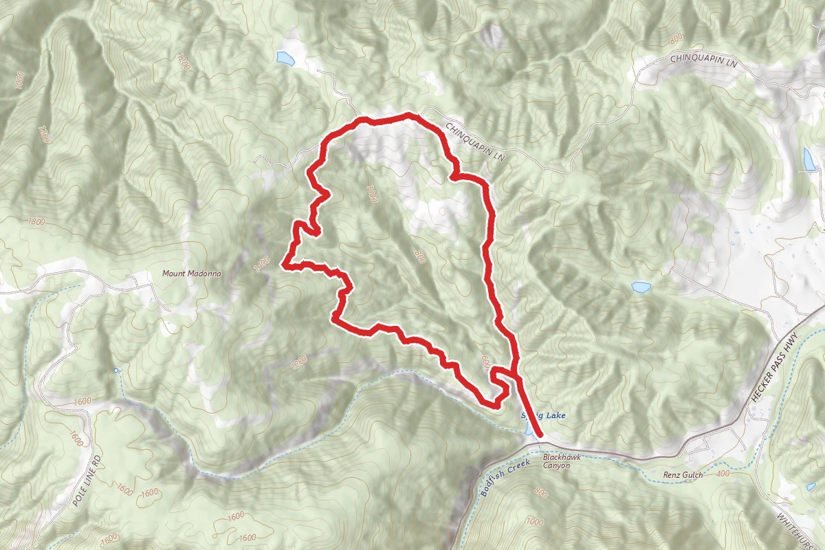 Ridge Trail, Camp Trail, Merry Go Round Loop