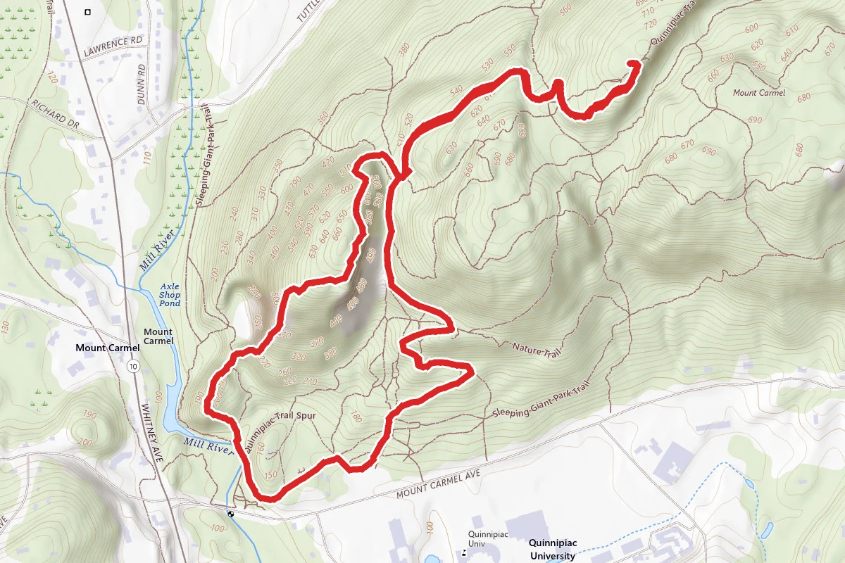 Sleeping Giant Blue and Tower Trail Loop